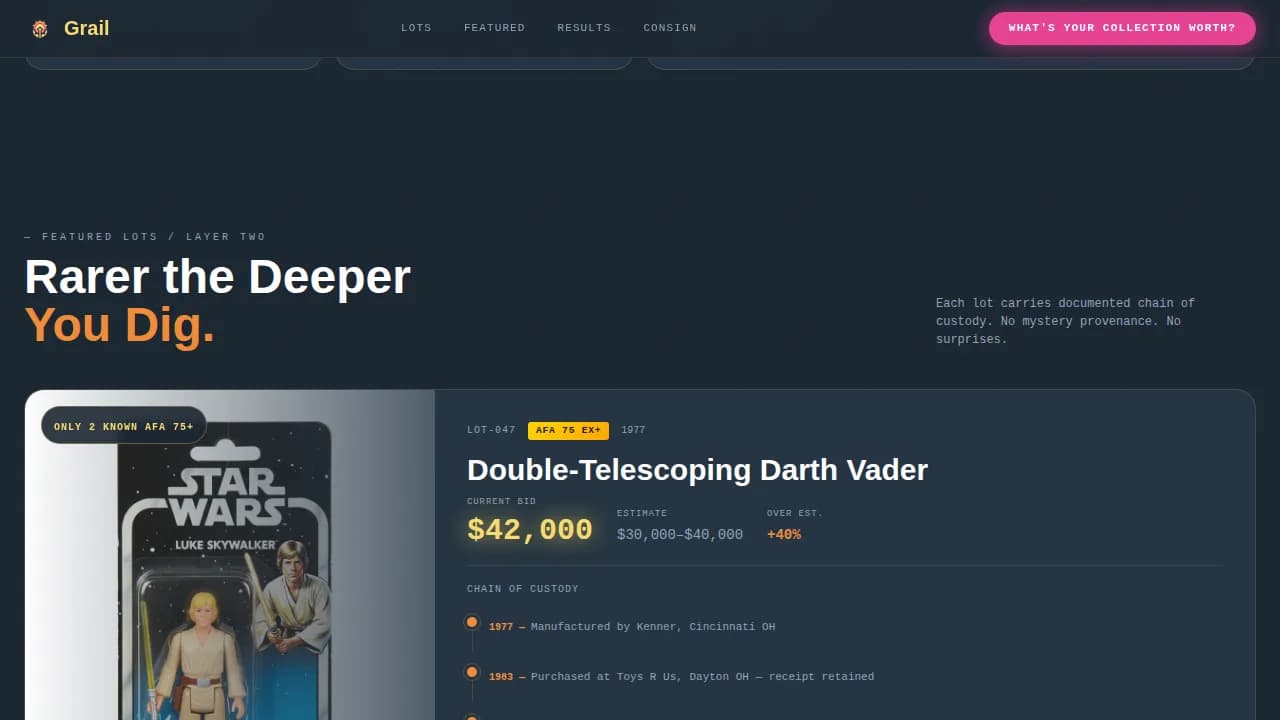 Vintage — Nostalgia Collectible Marketplace Landing Page Template