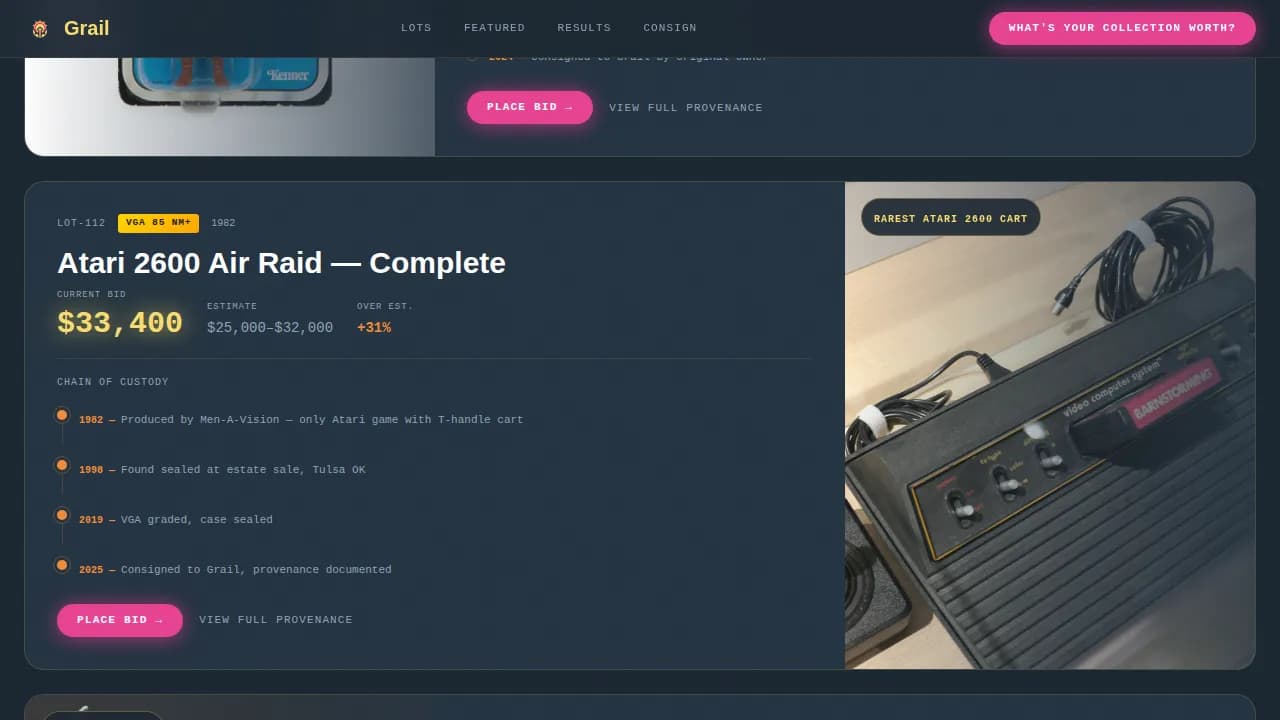 Vintage — Nostalgia Collectible Marketplace Landing Page Template