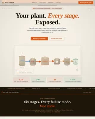 Refine — Precision Dairy Processing Landing Page Template