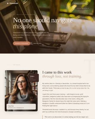 Passage — Dignified End-of-Life Care Landing Page Template