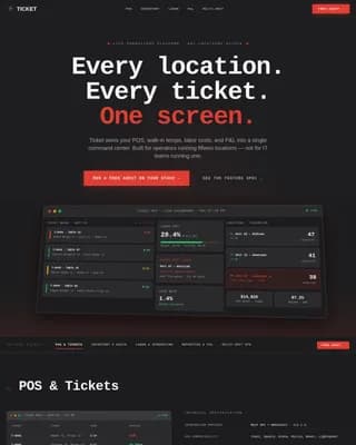 Omnichannel Ticket Restaurant ERP Landing Page Template