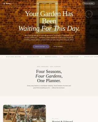 Enchanting Bower Wedding Planner Landing Page Template