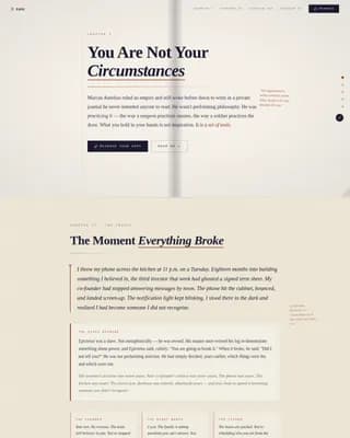 Stoicism Stoic Philosophy Blog Landing Page Template