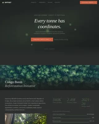 Verified Offset Carbon Brokerage Landing Page Template