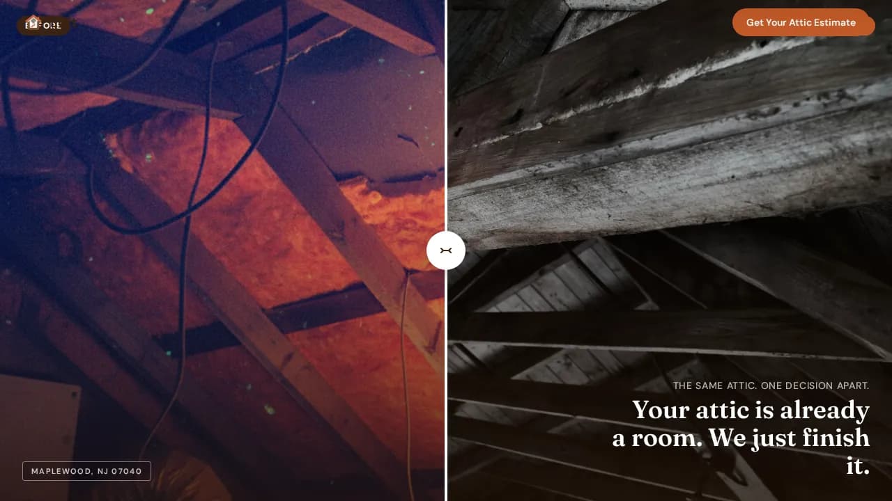 Loft Attic Remodeling Contractor Landing Page Template