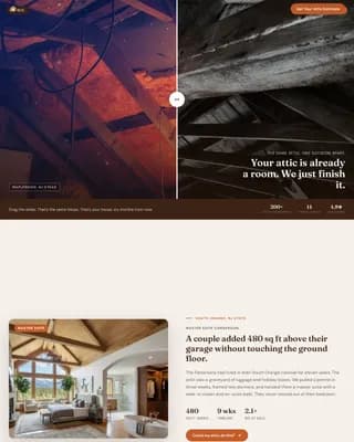 Loft Attic Remodeling Contractor Landing Page Template