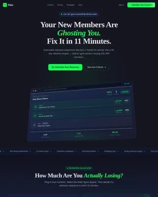 Pulse Fitness Email Automation Landing Page Template
