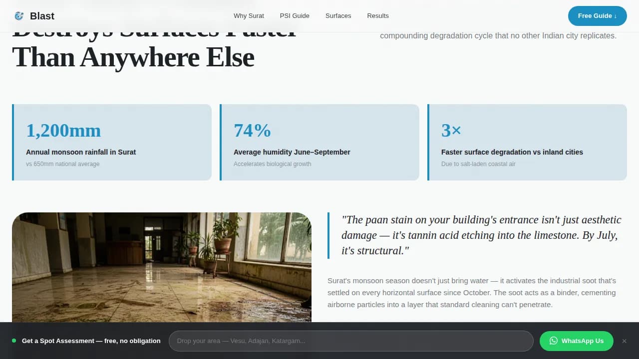 Blast Pressure Washing Guide Landing Page Template