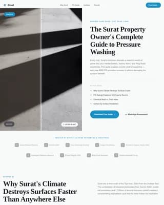 Blast Pressure Washing Guide Landing Page Template