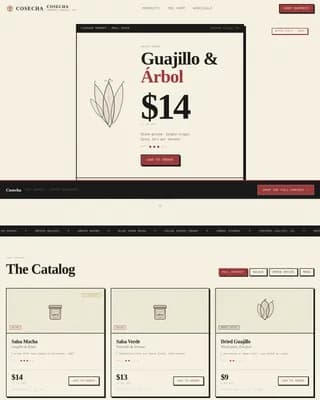Cosecha Farm Producer Marketing Landing Page Template