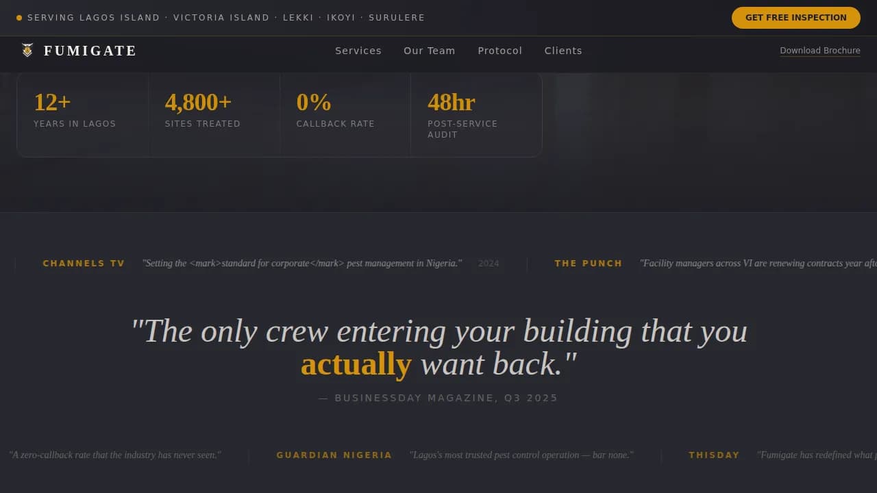 Defend — Expert Extermination Service Landing Page Template