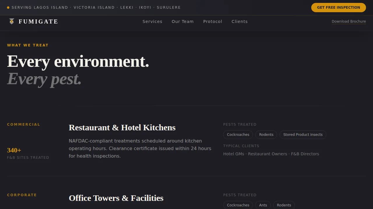 Defend — Expert Extermination Service Landing Page Template