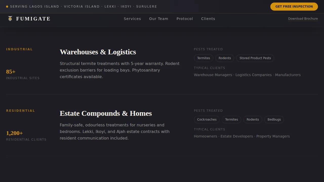 Defend — Expert Extermination Service Landing Page Template