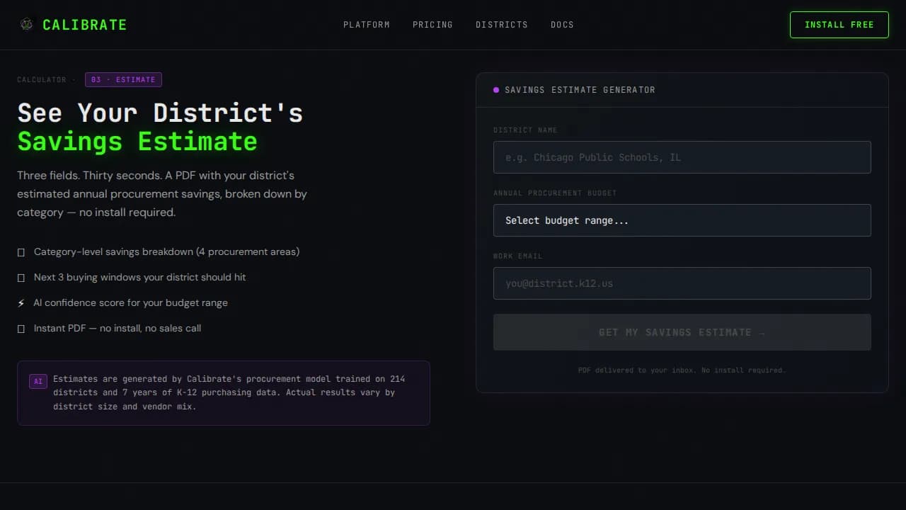 Optimize — Intelligent Procurement Platform Landing Page Template