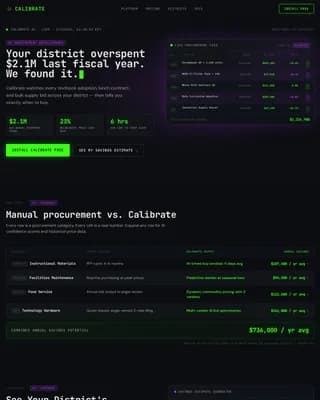 Optimize — Intelligent Procurement Platform Landing Page Template
