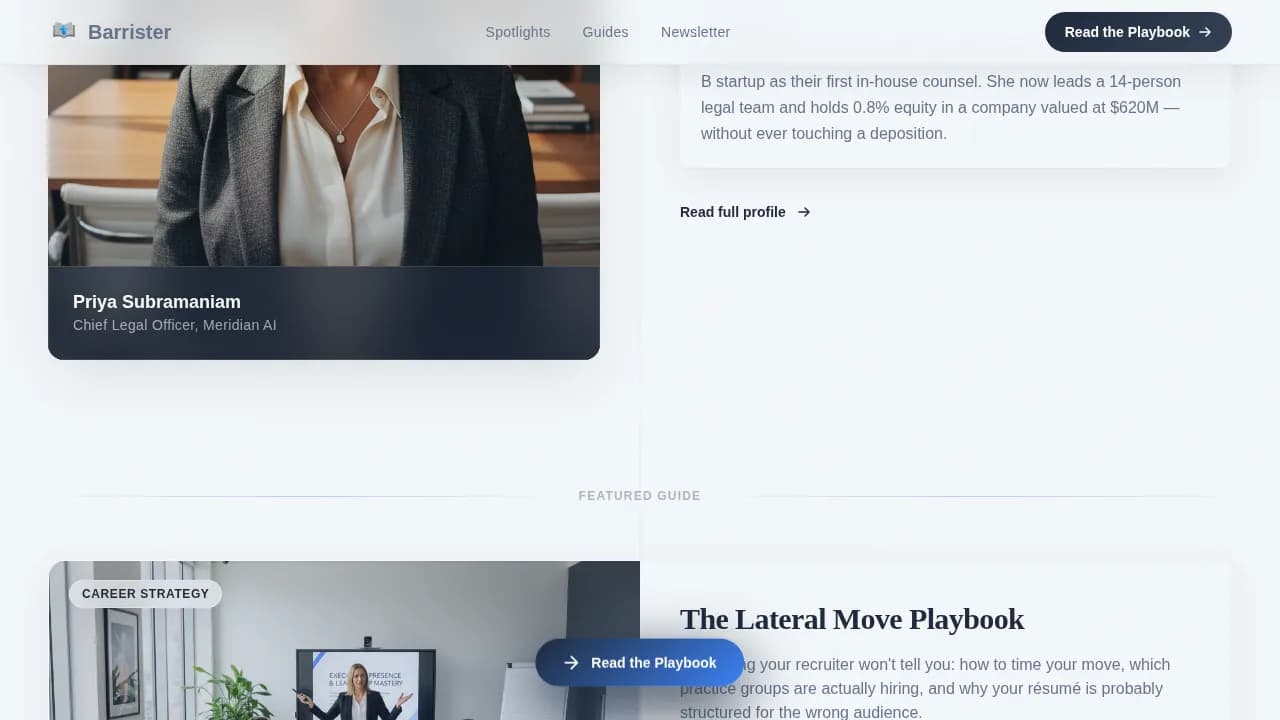 Lawyer Profile Careers Website Template