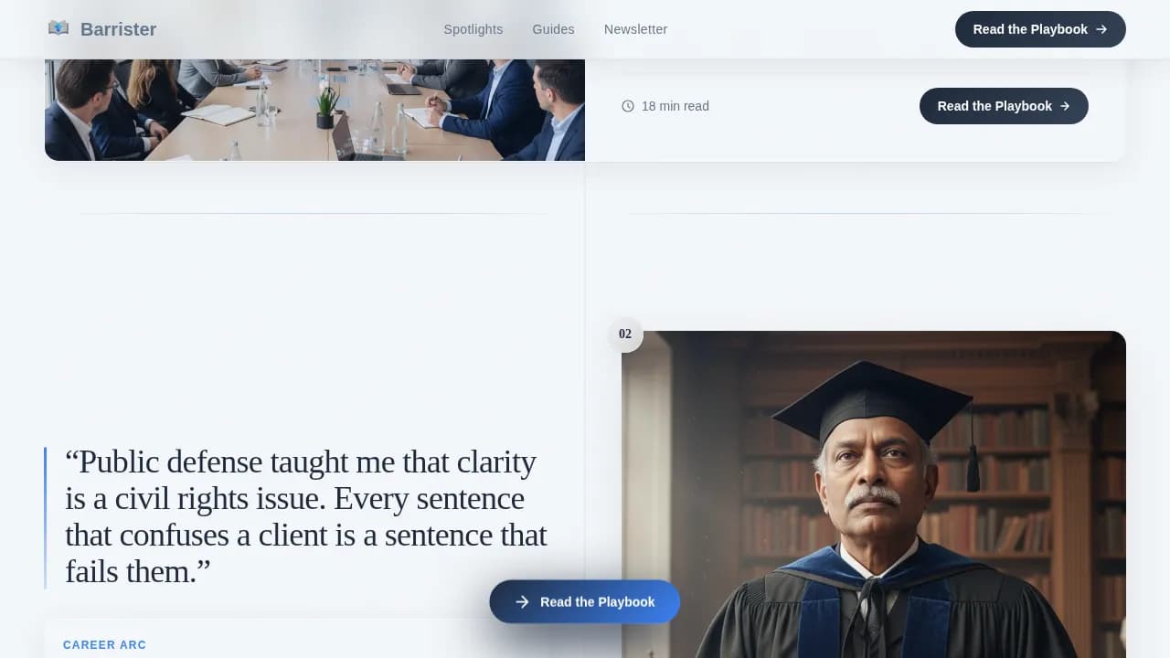 Lawyer Profile Careers Website Template