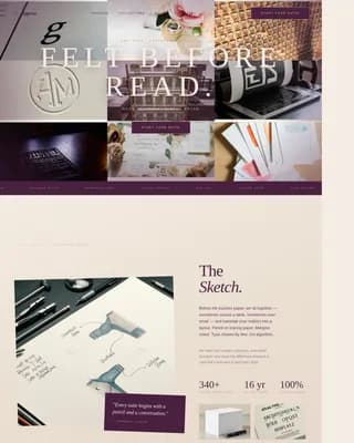 Impress Letterpress Invitation Design Landing Page Template