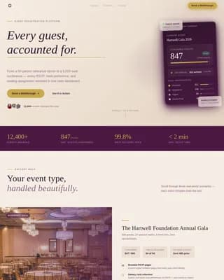 Ticketing & Event Platform Appointment Booking Website Template
