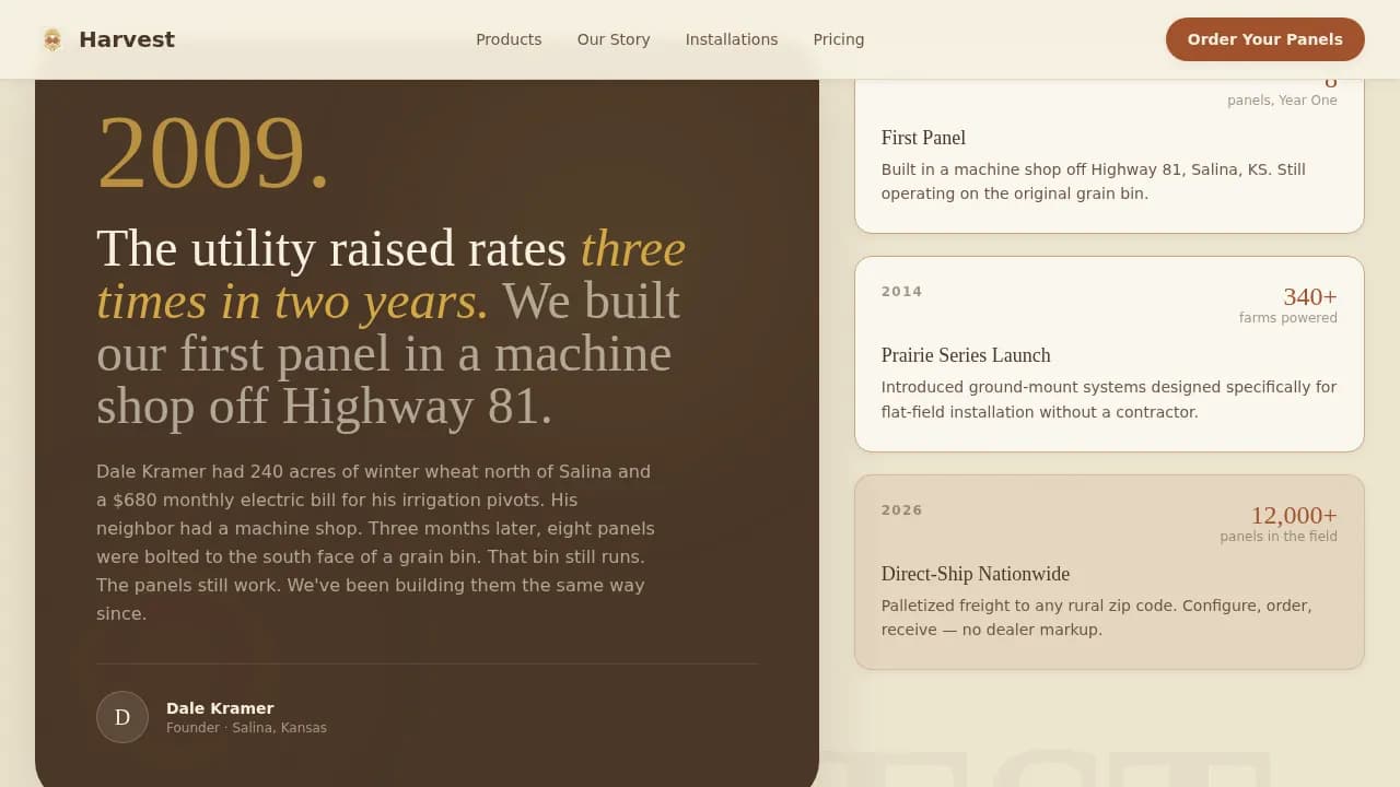 Solar & Wind Energy Pricing Website Template
