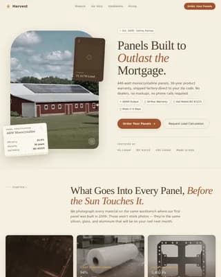 Solar & Wind Energy Pricing Website Template