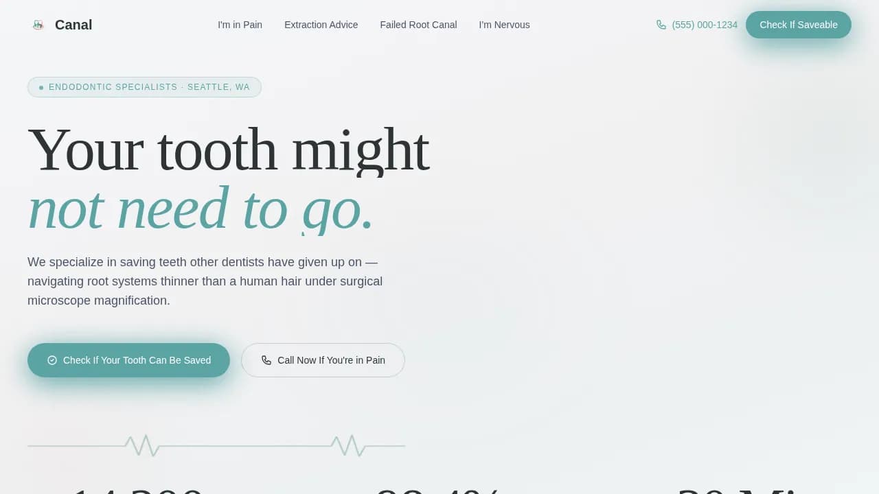 Endodontist Booking Website Template