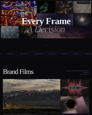 Motion Designer Portfolio Booking Website Template