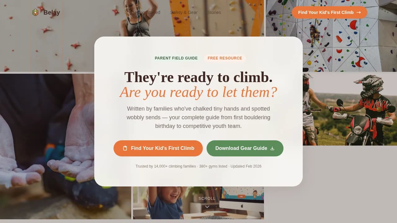 Kids Rock Climbing Professional Website Template