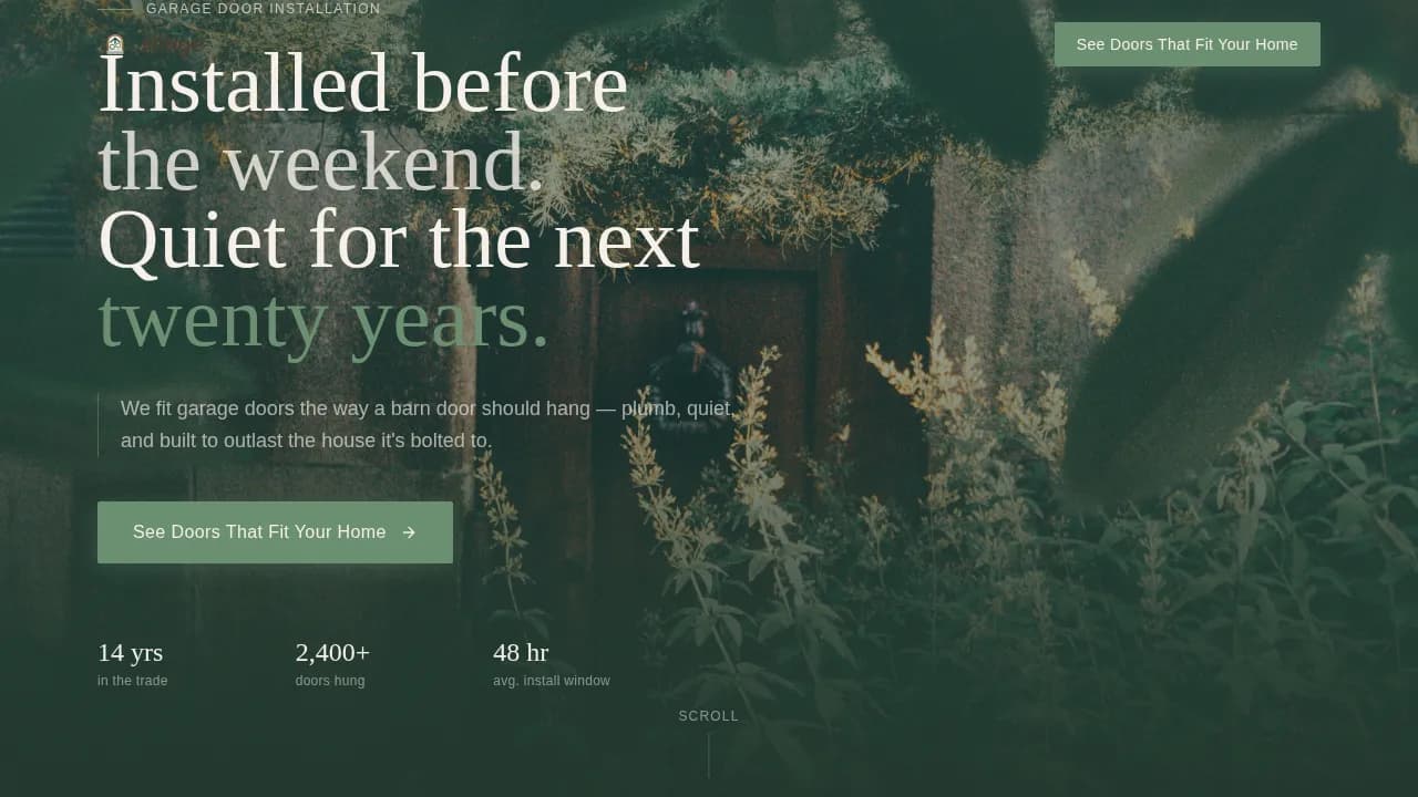 Secure — Professional Door Installation Landing Page Template