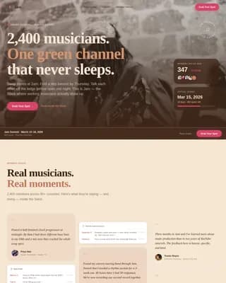 Harmony — Vibrant Musician Collective Landing Page Template