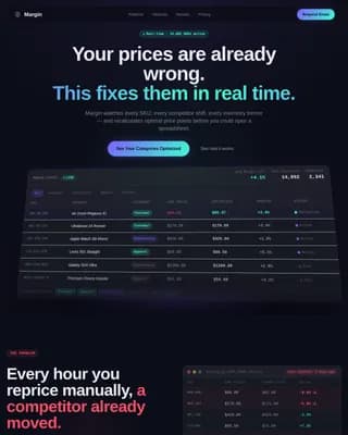 Surge — Intelligent Retail Pricing Landing Page Template
