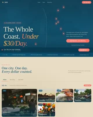 Escape — Immersive Vietnam Adventure Landing Page Template