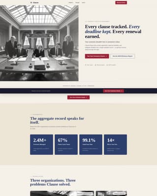 Clause - Trusted Contractmanagement Landing Page Template