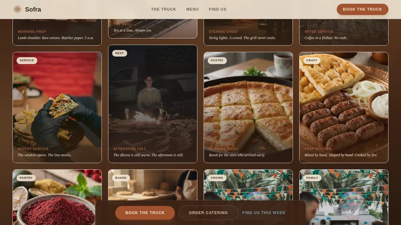Sofra — Agrarian Balkan Cuisine Landing Page Template