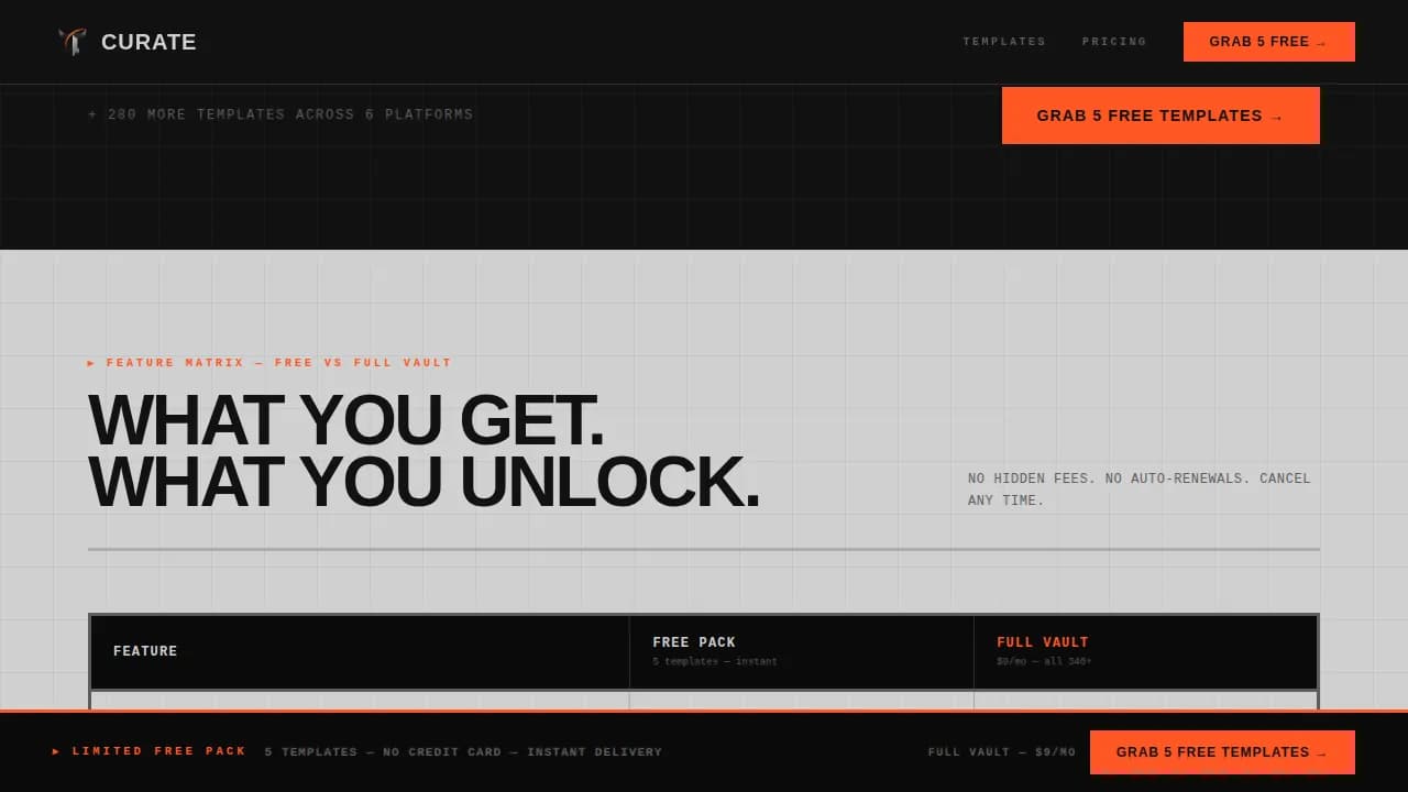 Curate — Bold Event Design Agency Landing Page Template