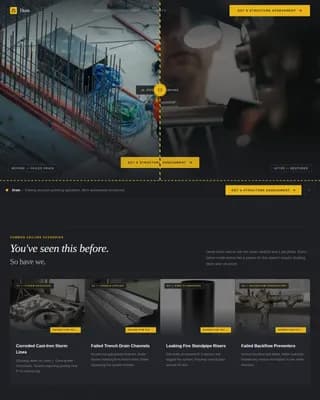 Drain — Industrial Plumbing Solutions Landing Page Template