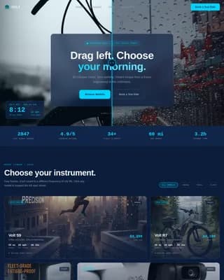 Volt — Advanced E-Bike Retail Landing Page Template