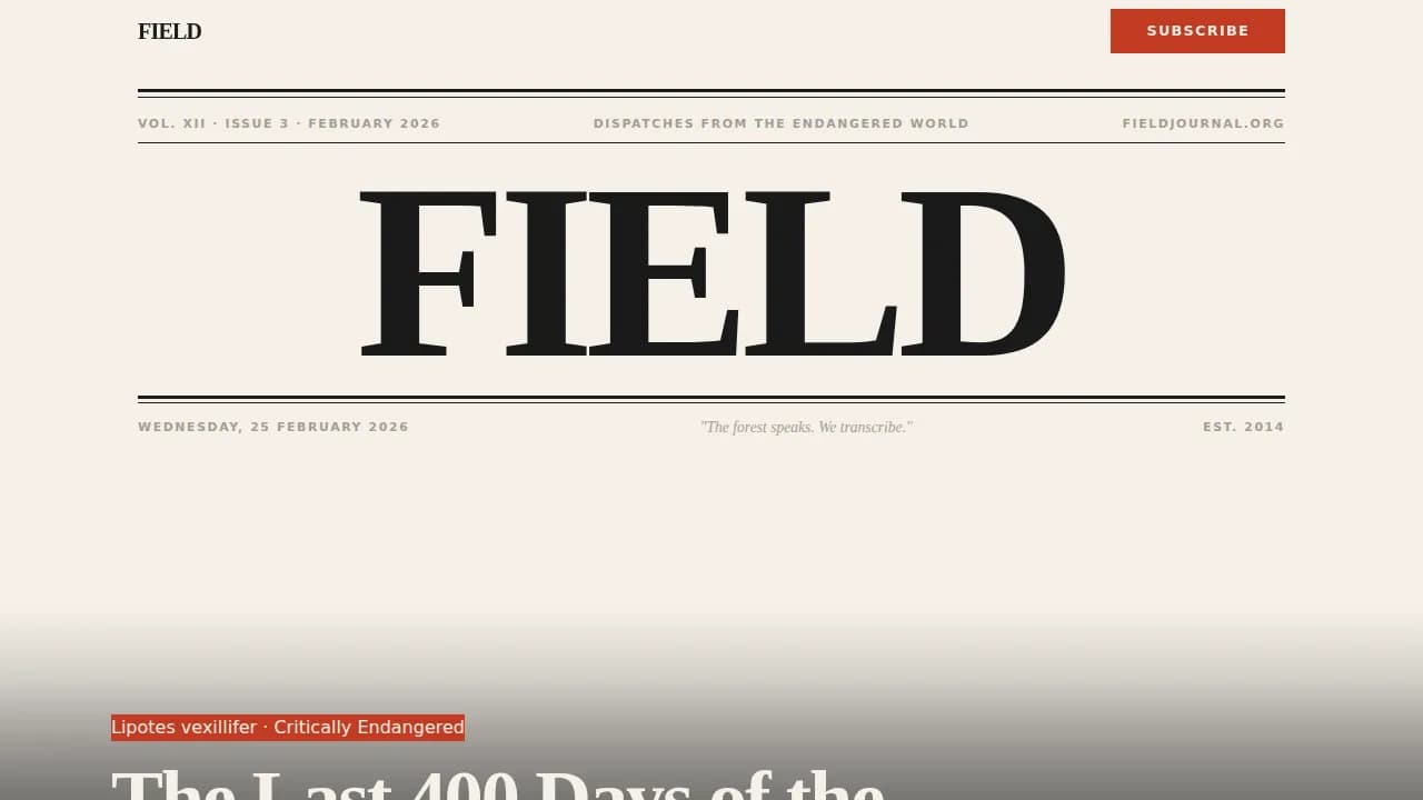 Field — Expert Conservation Education Landing Page Template