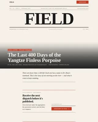 Field — Expert Conservation Education Landing Page Template
