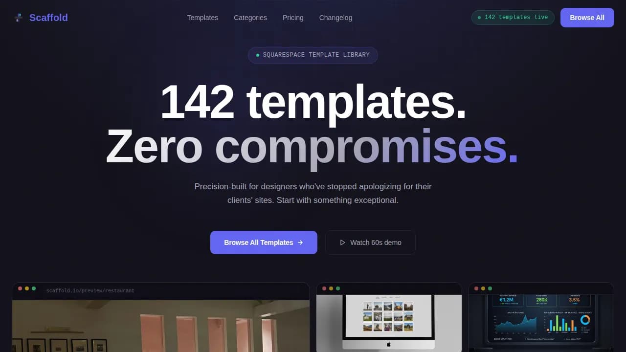 Scaffold — Premium Template Marketplace Landing Page Template