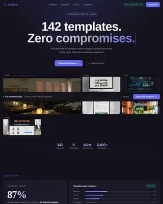 Scaffold — Premium Template Marketplace Landing Page Template