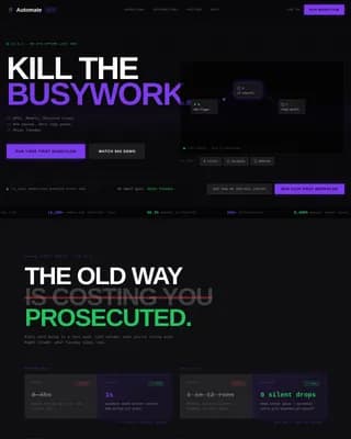 Streamline — Intelligent Automation Workflow Landing Page Template