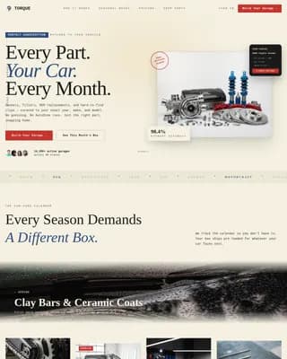 Torque — Premium Automotive Subscription Landing Page Template