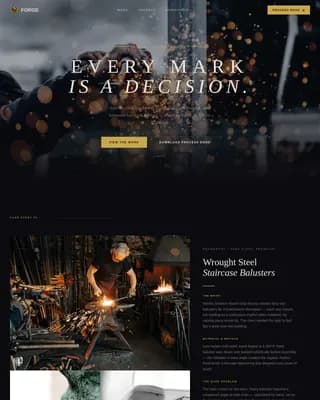 Anvil — Expert Metalsmith Portfolio Landing Page Template