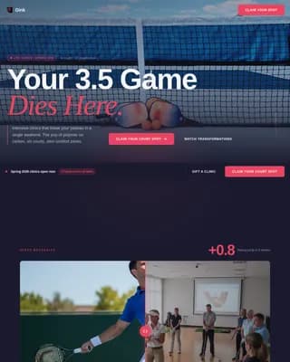 Ace — Dynamic Pickleball Coaching Landing Page Template