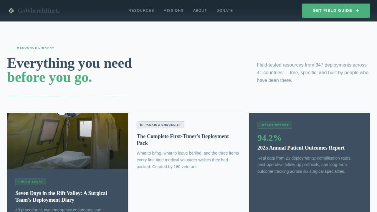 Catalyst — Urgent Medical Mission Landing Page Template