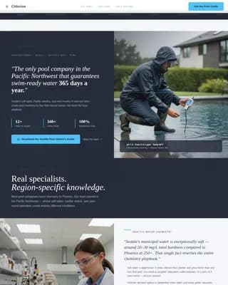 Crystal — Professional Pool Maintenance Landing Page Template