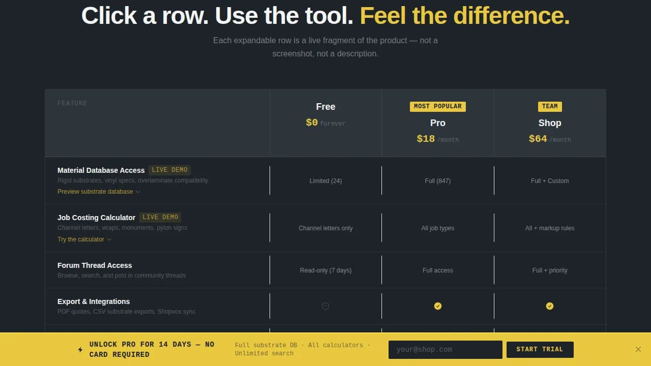 Matrix — Interactive Forum Comparison Landing Page Template