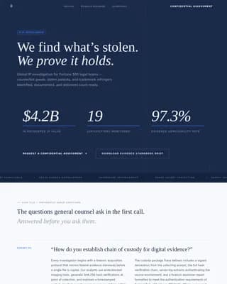 Trace - Confidential IP Investigation Landing Page Template