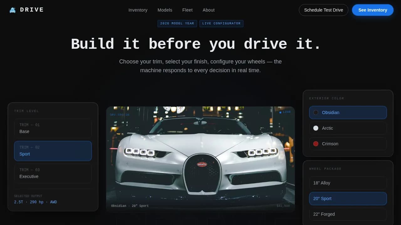 Accelerate — Precision Auto Dealership Landing Page Template